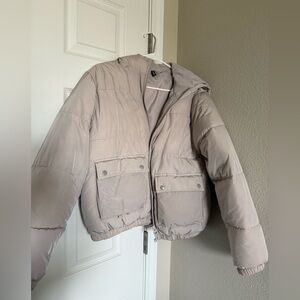 H&M Light Taupe Puffer Jacket